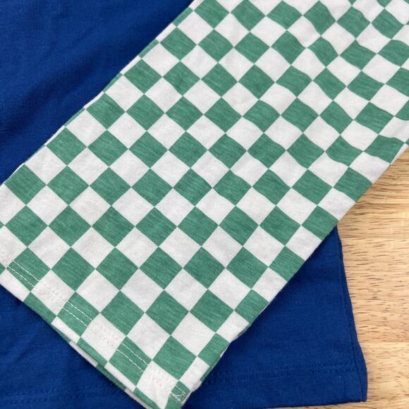 Rugrat's Women's Blue Checkered Reptar Long Sleeve Graphic T-Shirt - 2X - NWT - Picture 6 of 7